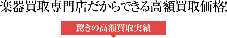 楽器買取専門店だからできる高額買取価格！